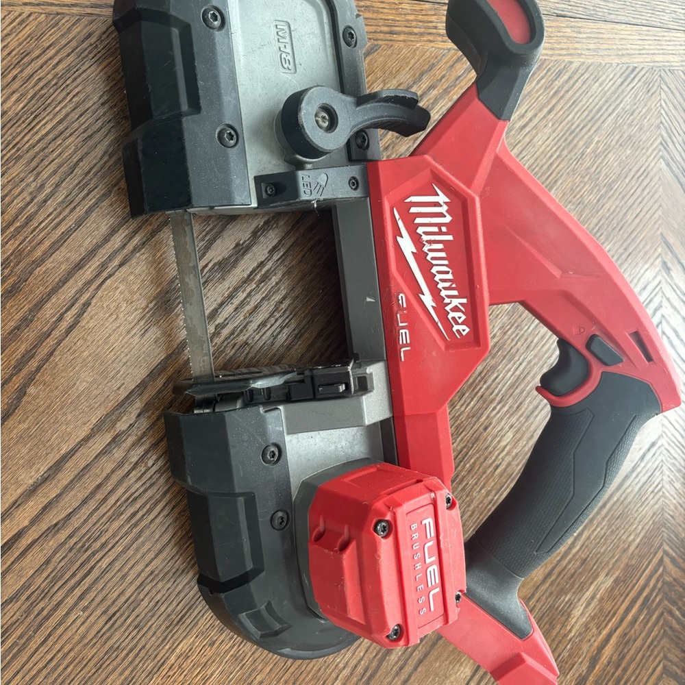Milwaukee Red and Black Cordless Band Saw